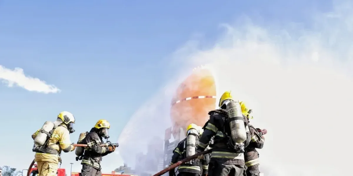 CBMGO realiza simulação de queima controlada de GLP em treinamento especializado