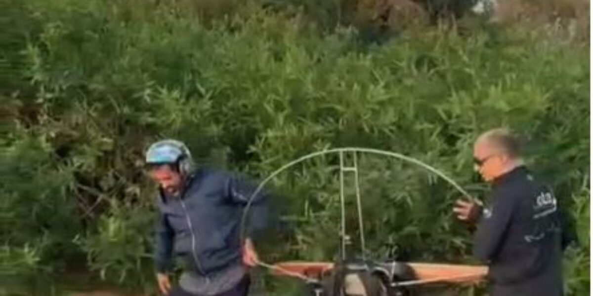 Militar do Corpo de Bombeiros de Goiás resgata piloto de parapente durante folga no Rio Araguaia