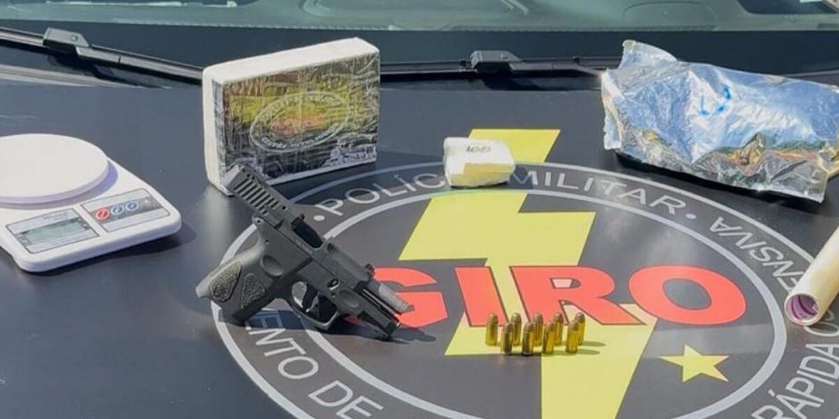 Ação integrada da PMGO desarticula laboratório de drogas e apreende arma de fogo em Aparecida de Goiânia