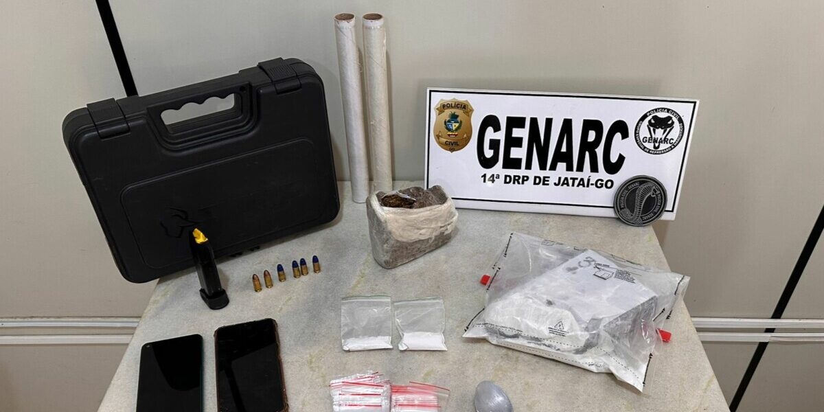 PCGO cumpre mandados de busca e apreensão e prende homem por tráfico de drogas