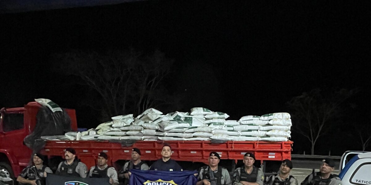 PMGO e PRF prendem dupla e apreendem 1 tonelada de maconha