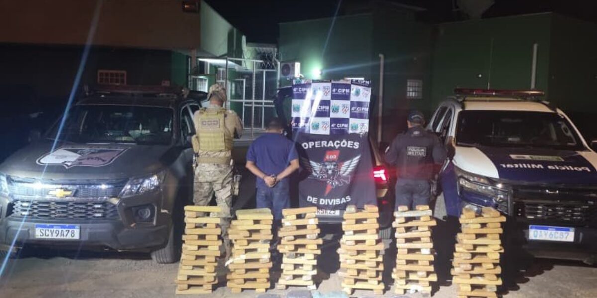 Operação integrada entre PMGO e PMMS apreende 200kg de maconha teria como destino a capital goiana