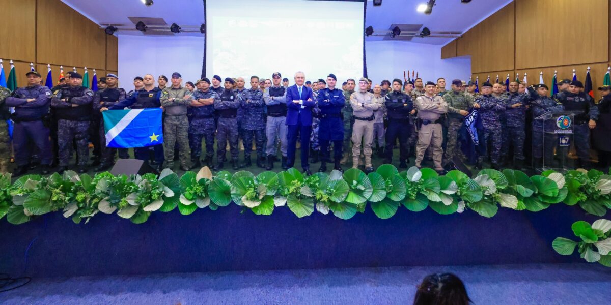 Caiado recebe forças policiais de 21 estados e afirma que “Estado do crime não pode existir”