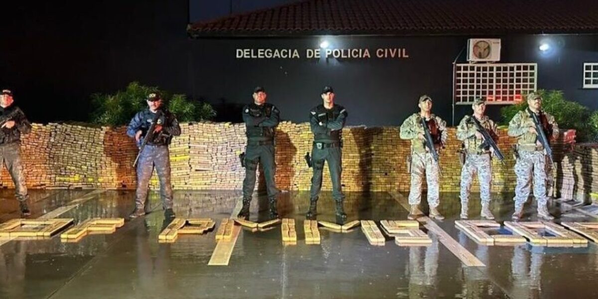 Ação conjunta entre PMGO, DOF, PMMS e Polícia Civil do Paraná resulta na apreensão de mais de 6 toneladas de drogas