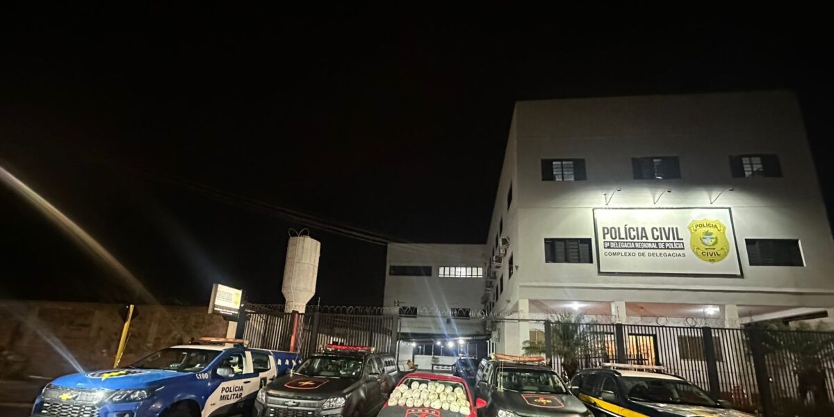 PMGO e PRF prendem homem com quase 100 kg de drogas