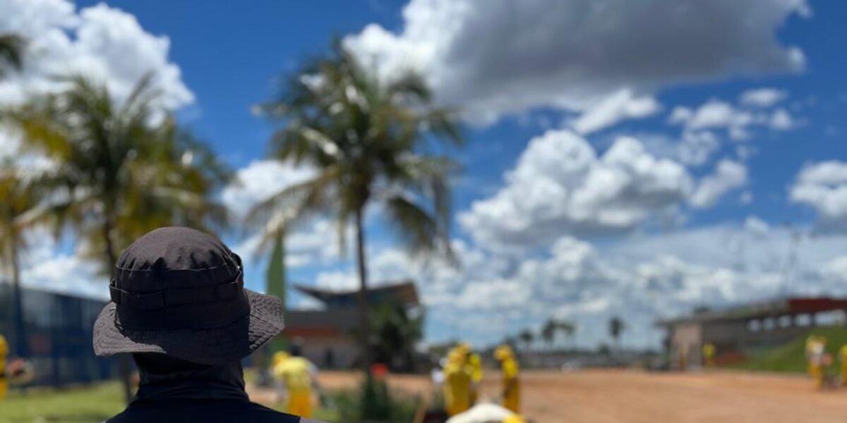 Reeducandos do sistema penitenciário fazem manutenção no Autódromo Internacional de Goiânia