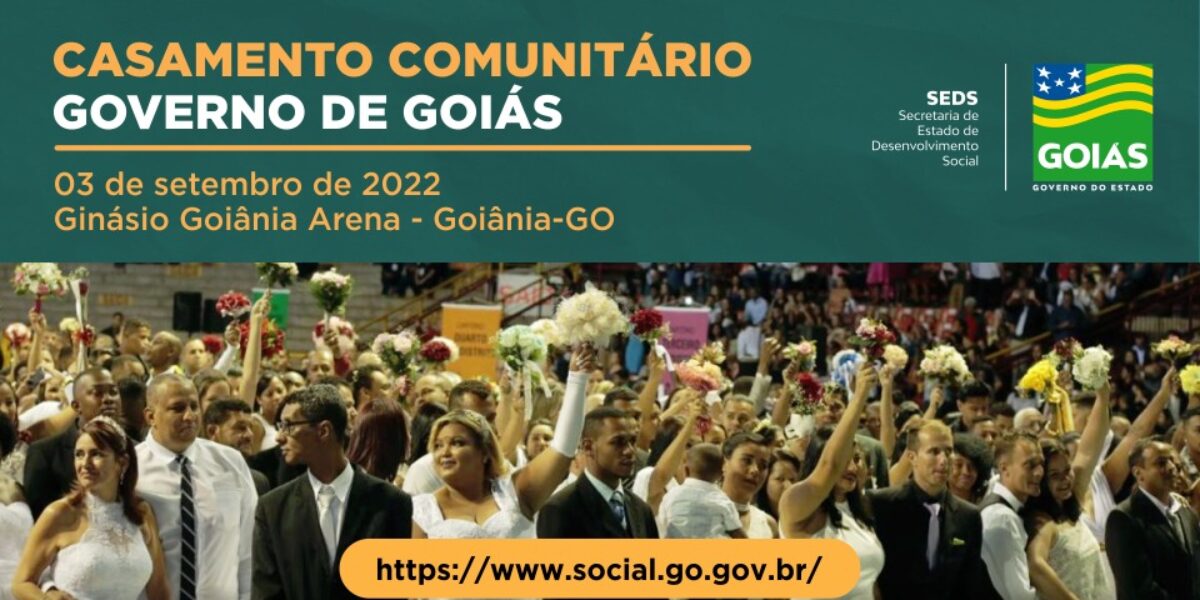 Secretaria terá inscrição para casamento comunitário durante Mutirão Governo de Goiás