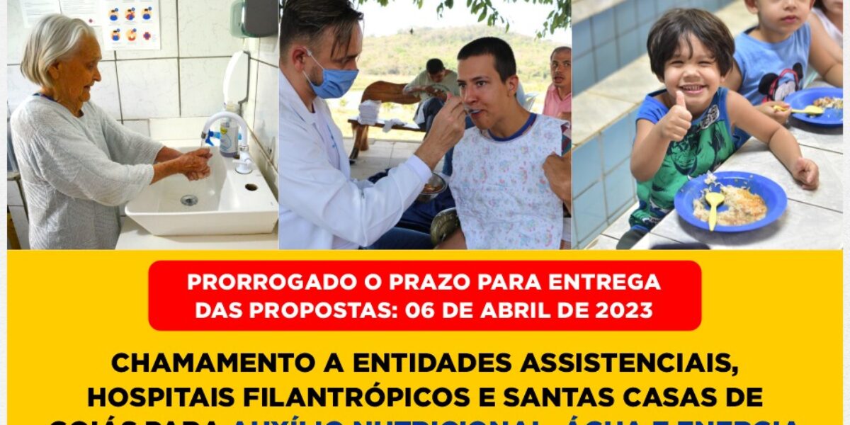 Governo de Goiás prorroga prazo de entrega de propostas para programas Auxílio Nutricional, Água e Energia
