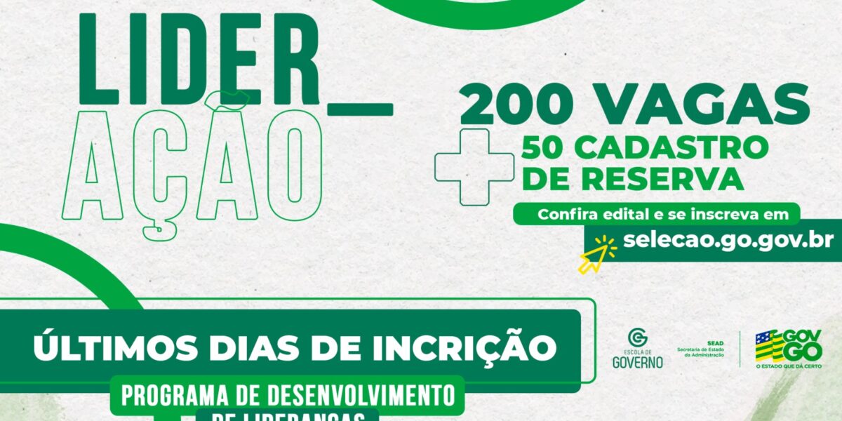 Últimos dias para se inscrever no processo seletivo do Programa de Desenvolvimento de Lideranças