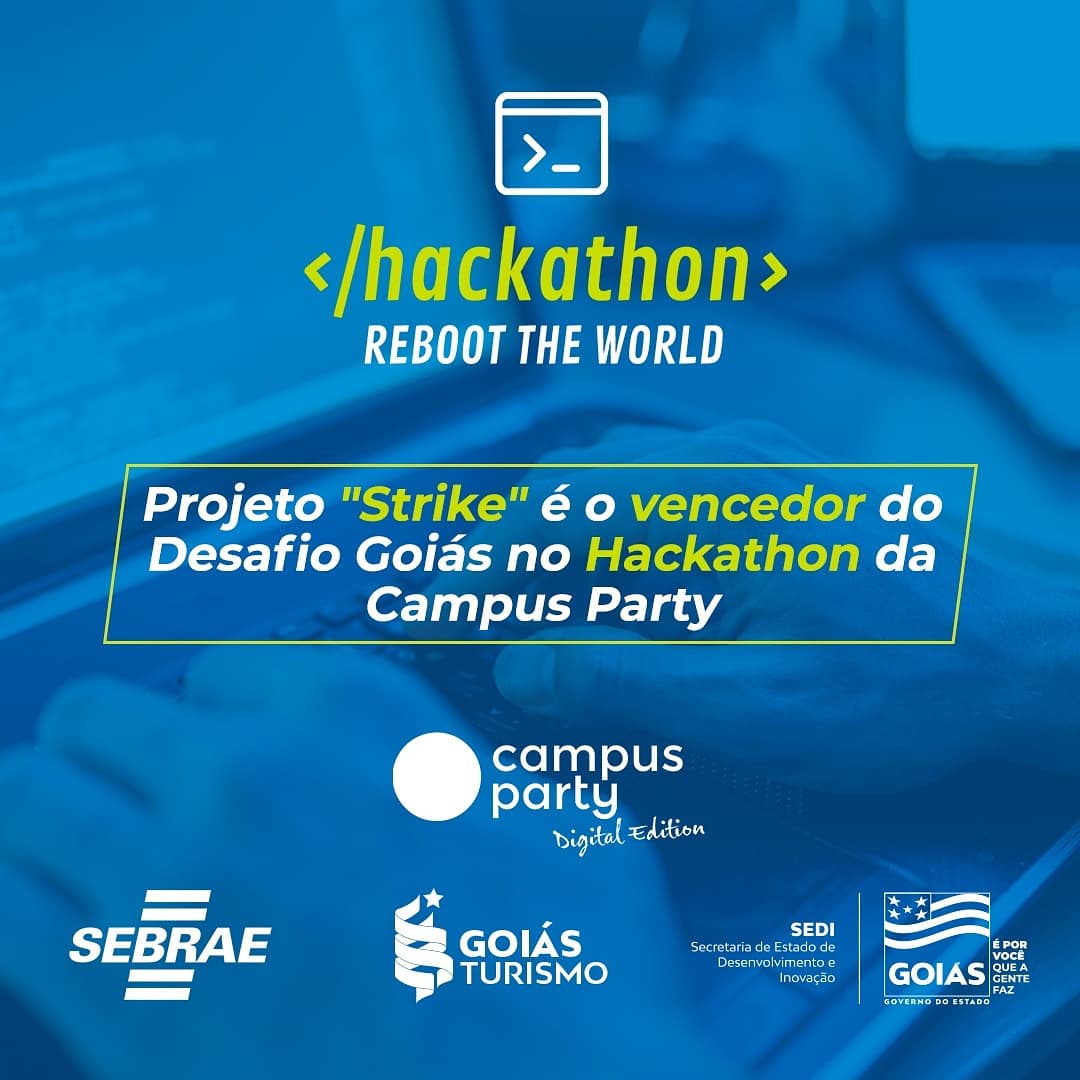 Strike! é projeto vencedor do desafio hackathon da Campus Party Digital Goiás