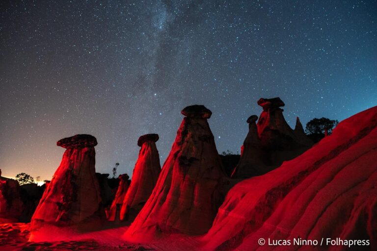 Chaminés de fada goianas: Fantástico destaca formações geológicas raras em Campos Belos, Goiás.
