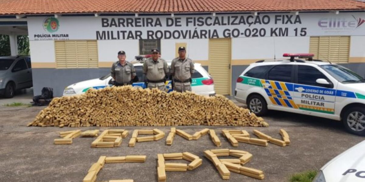 Batalhão Rodoviário apreende 400 quilos de drogas na GO-010