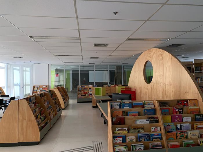 Imagem da Biblioteca do CCON a ser inaugurada em 19 de junho de 2019.