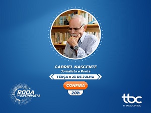 Poeta Gabriel Nascente é o convidado do Roda de Entrevista desta terça-feira, 23