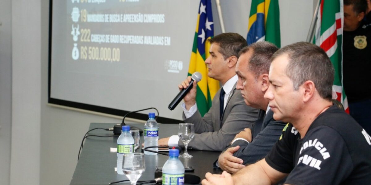 Polícia apresenta associação criminosa de roubo e furto de gado