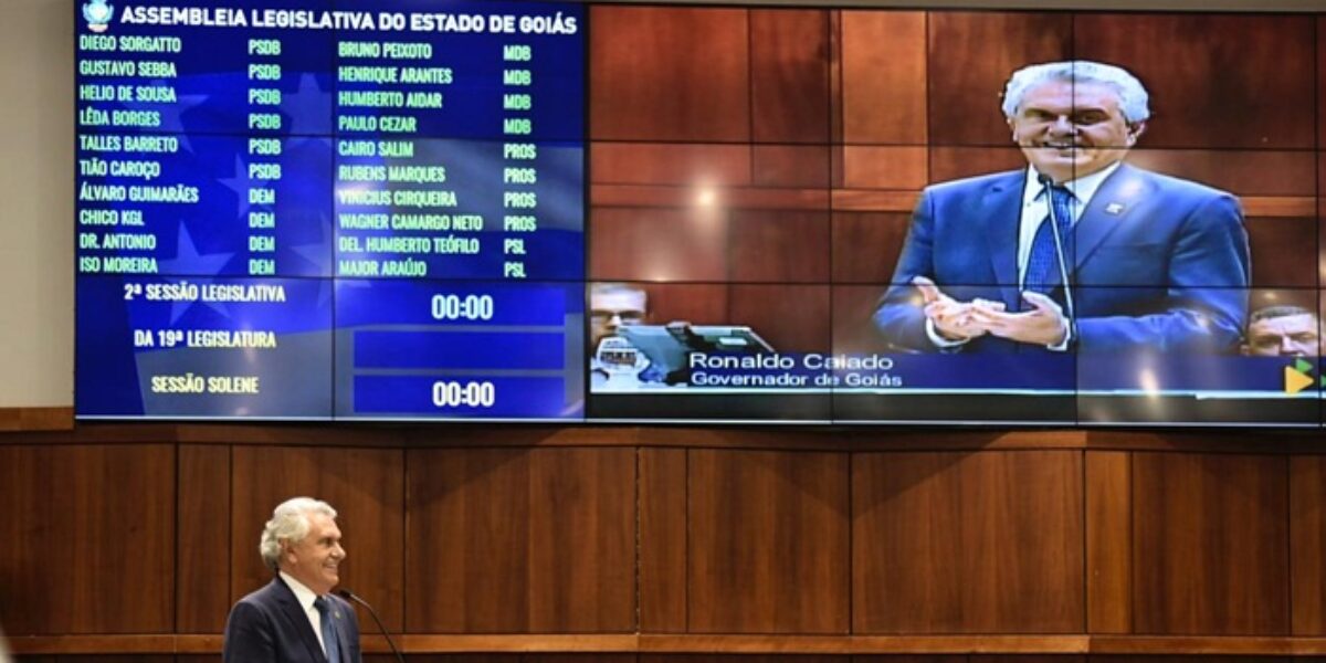 Caiado defende relação com a Assembleia pautada pela transparência e com foco no cidadão