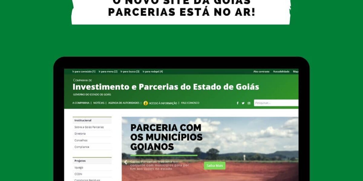Goiás Parcerias tem novo site