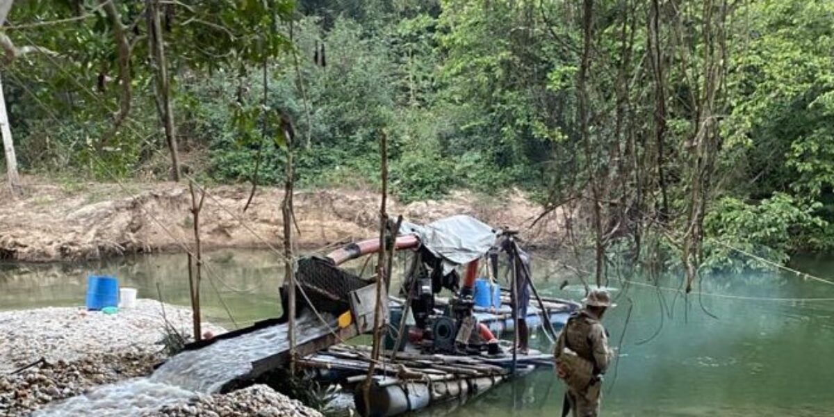 Megaoperação desmonta garimpo ilegal de ouro no Rio São Félix