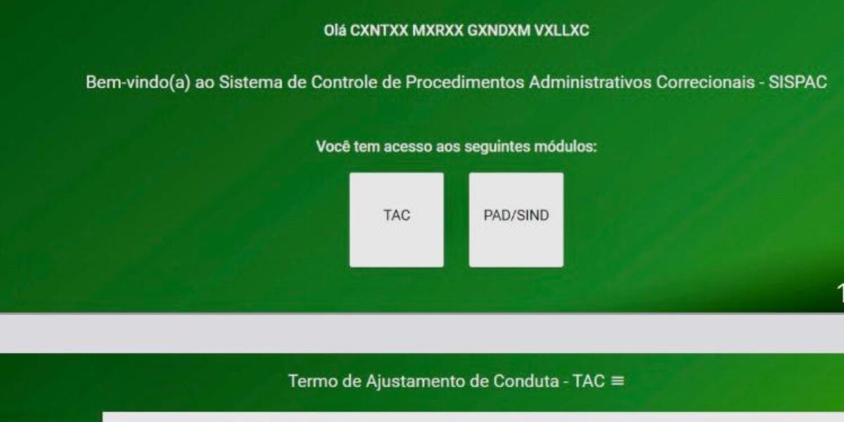 Sispac testa modulo de ajustamento de conduta