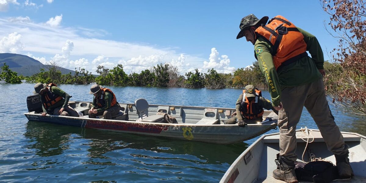 Fiscalização apreende pesca ilegal no lago Serra da Mesa