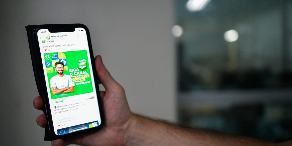 Governo de Goiás lança canal no WhatsApp para cidadãos