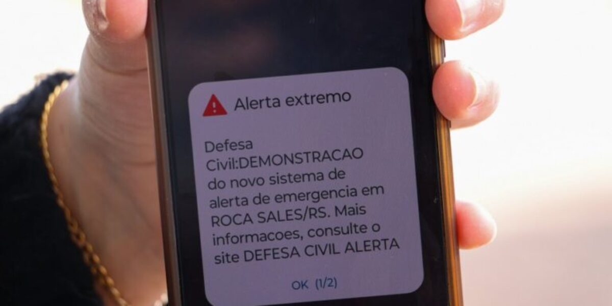 Não se assuste! Você receberá alerta de teste da Defesa Civil neste sábado