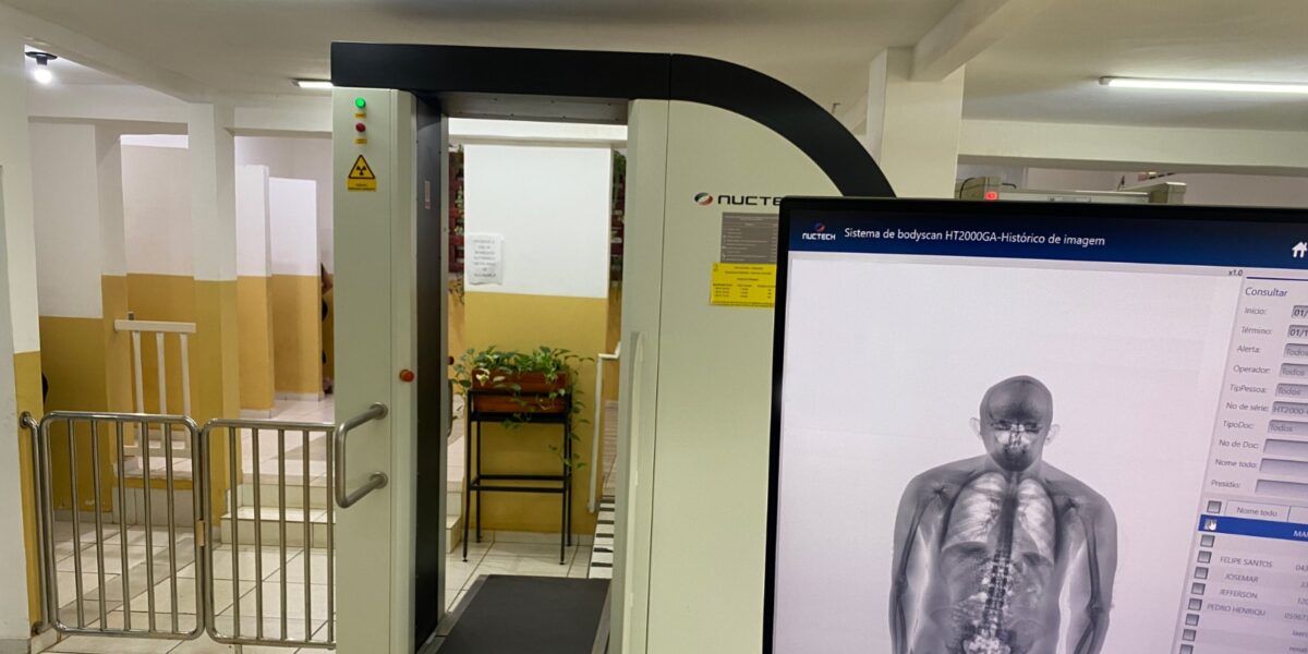 Scanners corporais são instalados em 100% das unidades prisionais goianas
