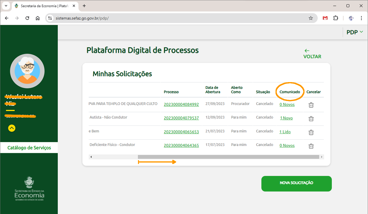 Verificar se há novos comunicados